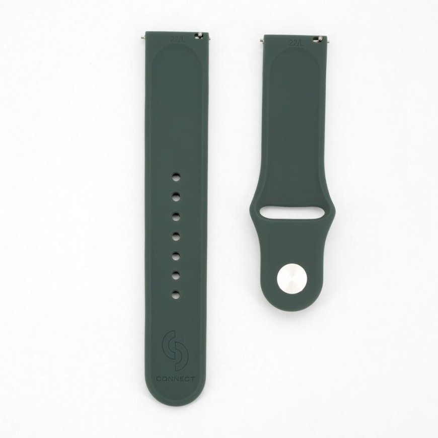 22mm Silicone Loop Watch Strap (S/M 110mm) Olive