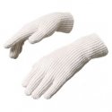 Braided telephone gloves with cutouts for fingers - beige Braided telephone gloves with cutouts for fingers - beige