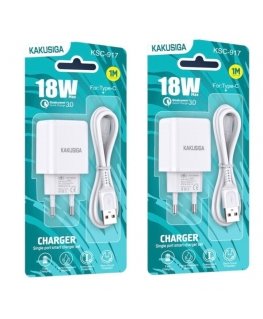 KAKUSIGA KSC-917 charger | 18W | 3A + USB-C cable 1m white