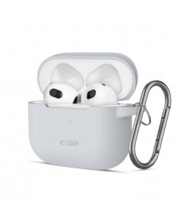 TECH-PROTECT SILICONE HOOK APPLE AIRPODS 3 CRAYON GREY