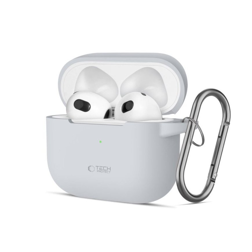 TECH-PROTECT SILICONE HOOK APPLE AIRPODS 3 CRAYON GREY
