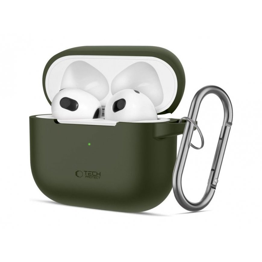 TECH-PROTECT SILICONE HOOK APPLE AIRPODS 3 OLIVE GREEN