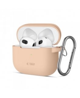 TECH-PROTECT SILICONE HOOK APPLE AIRPODS 3 CAFFE LATTE