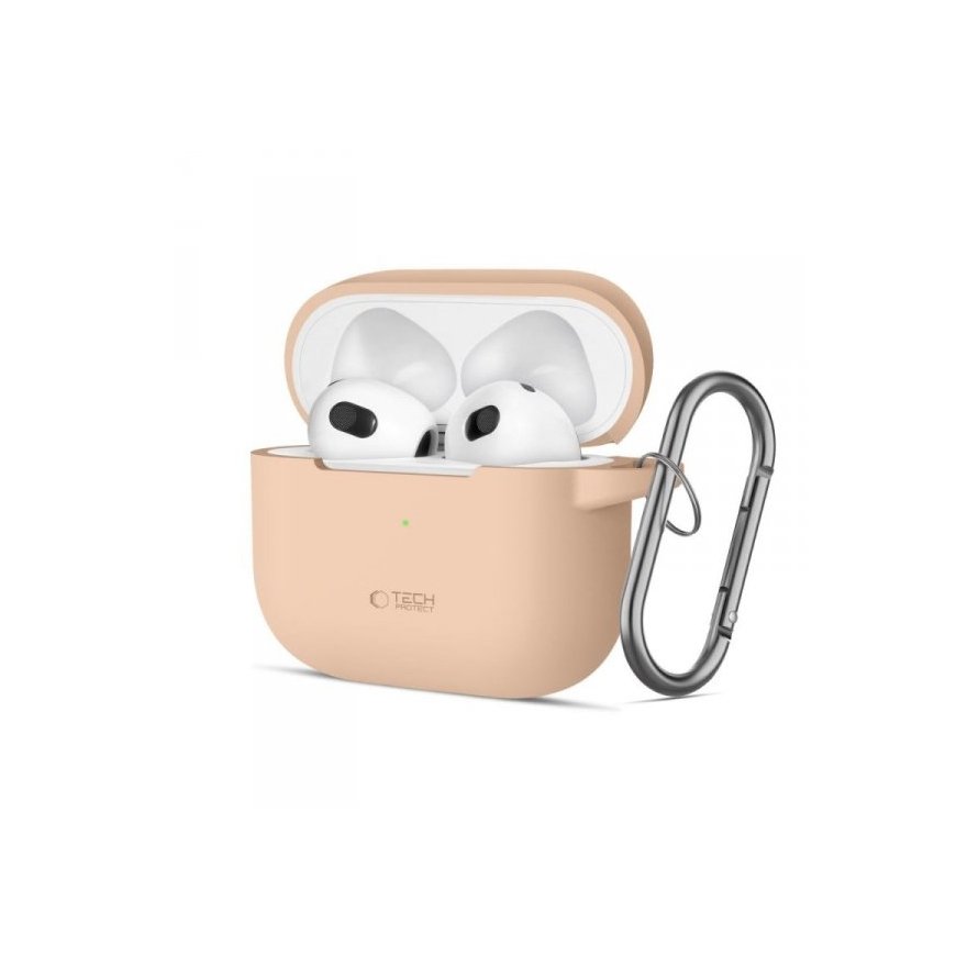TECH-PROTECT SILICONE HOOK APPLE AIRPODS 3 CAFFE LATTE