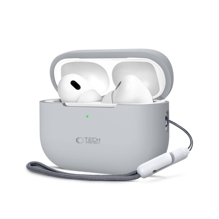 TECH-PROTECT SILICONE APPLE AIRPODS PRO 1 | 2 CRAYON GREY