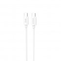 Dudao L4C USB-C / USB-C cable 30W 1.2m - white Dudao L4C USB-C / USB-C cable 30W 1.2m - white