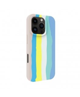 Apple iPhone 16 Pro Silicone Case milti-colored magsafe Beige Cream