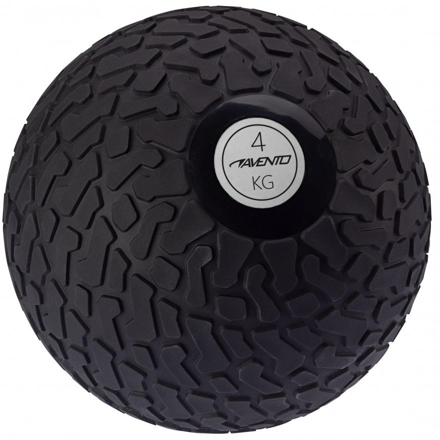 Weight ball AVENTO 42DI 4kg D23cm Black / silver for throwing