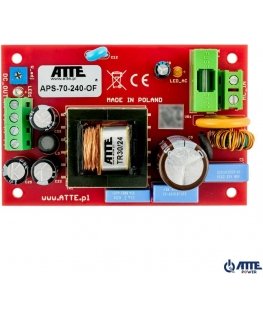 Maitinimo šaltinis sieciowy SMPS 24V 3A 72W ATTE APS-70-240-OF