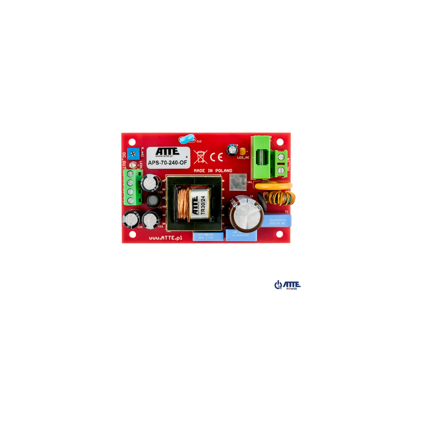 Maitinimo šaltinis sieciowy SMPS 24V 3A 72W ATTE APS-70-240-OF – 3