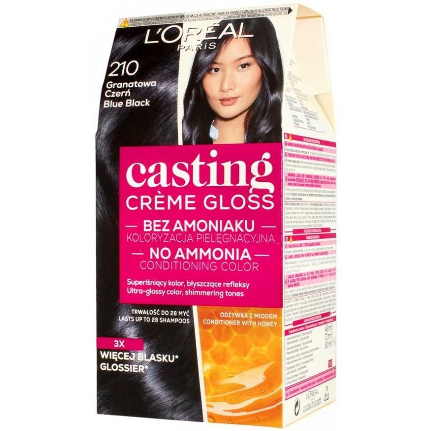 L'Oreal Casting Creme Gloss Dažantis kremas Nr.210 Tamsiai mėlyna juoda