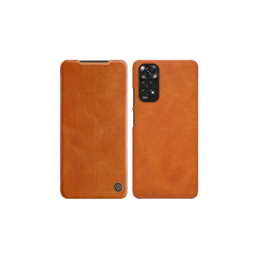 Nillkin Qin leather case for Xiaomi Redmi Note 11S / Note 11 brown