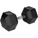Rubberized cast iron dumbbell HEX 27.5kg REBEL ACTIVE Rubberized cast iron dumbbell HEX 27.5kg REBEL ACTIVE