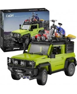 Klocki konstrukcyjne CaDA Duży samochod terenowy 2w1 Suzuki Jimny green auto Off Roader terenówka 1803 elementy