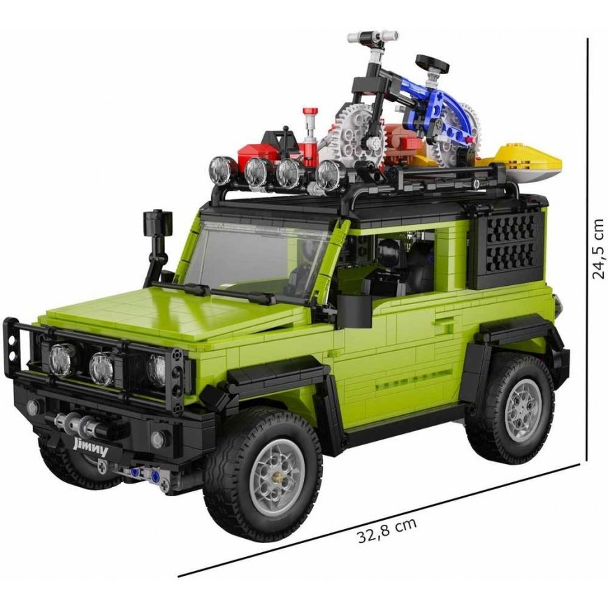 Klocki konstrukcyjne CaDA Duży samochod terenowy 2w1 Suzuki Jimny green auto Off Roader terenówka 1803 elementy – 5