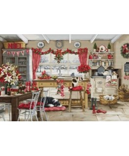 luca S Cross stitch "Christmas farmhouse kitchen" 47x32cm SBU5053