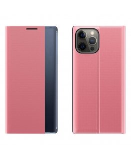 Sleep Case Bookcase Type Case with Smart Window for iPhone 13 Pro Max pink