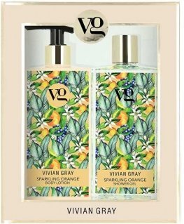 Vivian Gray Cosmetic set Sparkling Oranžinis (Dušo želė & Losjonas kūnui)