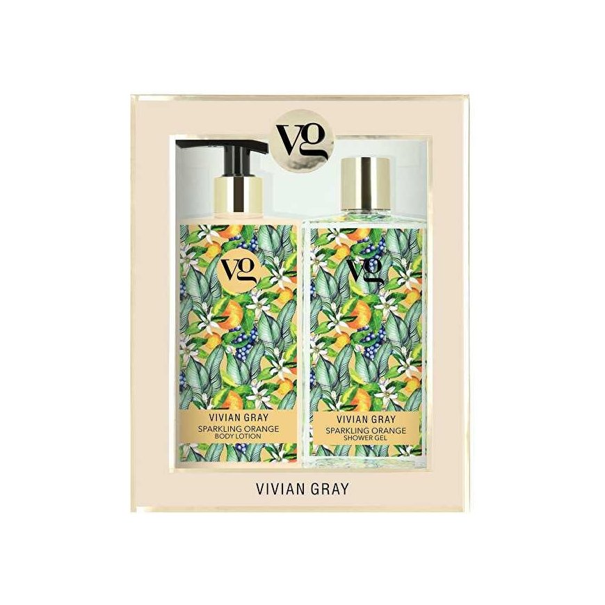 Vivian Gray Cosmetic set Sparkling Oranžinis (Dušo želė & Losjonas kūnui)