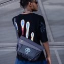 Divoom Sling Bag V Nahka, Polyesterikuitutäyte musta Unisex Messenger-laukku Divoom Sling Bag V Nahka, Polyesterikuitutäyte musta Unisex Messenger-laukku