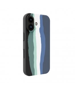 Apple iPhone 16 Silicone Case milti-colored magsafe Aura Blue
