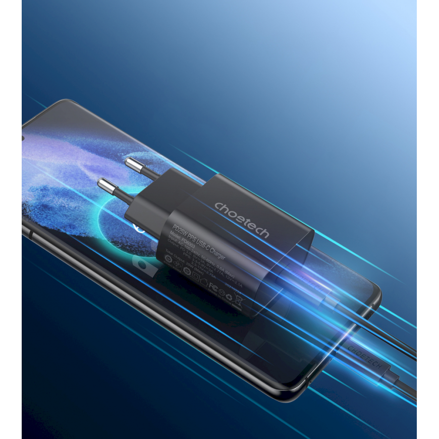 Papildomas skaitmeninis Kroviklis CHOETECH USB Type-C, 25W, PD+PPS – 5