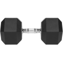 Rubberized cast iron dumbbell HEX 32.5kg REBEL ACTIVE Rubberized cast iron dumbbell HEX 32.5kg REBEL ACTIVE