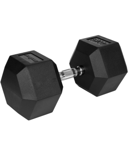Rubberized cast iron dumbbell HEX 40 kg REBEL ACTIVE