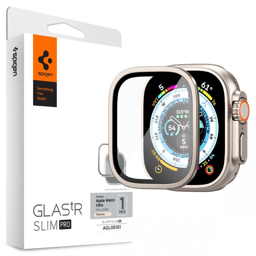 Spigen AGL06161 Smart Wearable Accessories Протектор экрана Титановый Металл, Закаленное стекло