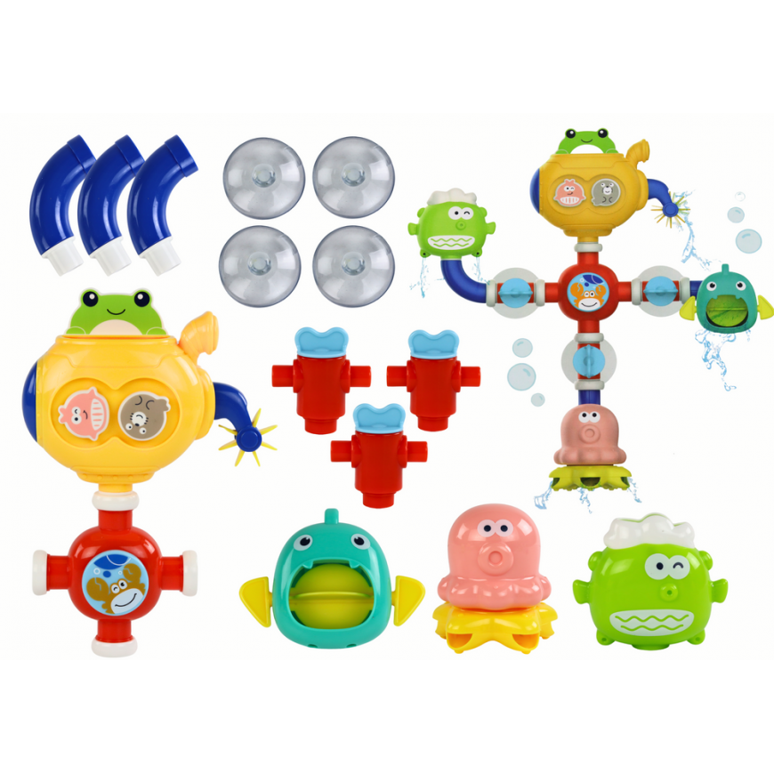 Lean Toys Overflow bath water toy robot suction cups – 2