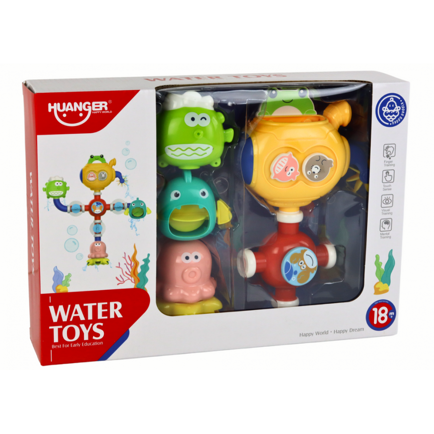 Lean Toys Perpildymo vonios vandens žaisliniai robotai siurbtukai – 4