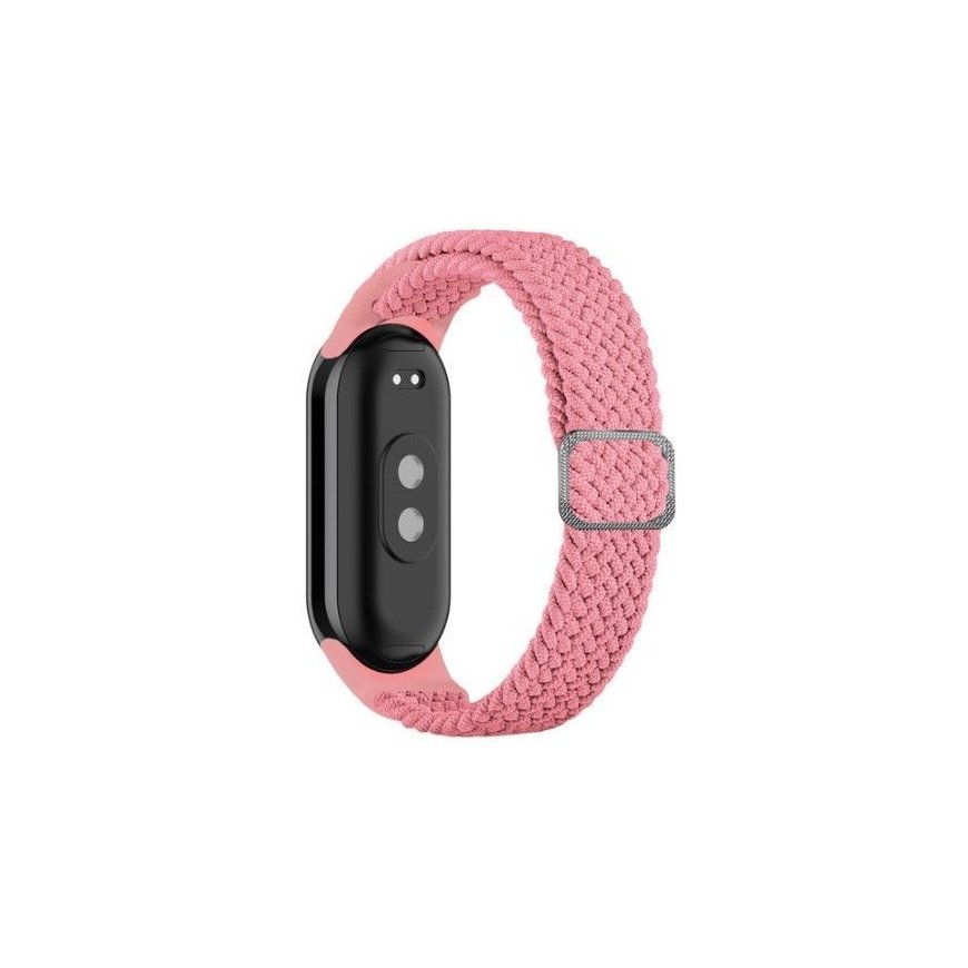Universal Mi Band 8 wristband bracelet Braided fabric strap Pink