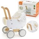 Viga Toys Wooden doll carriage with cradle