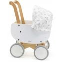 Viga Toys Wooden doll carriage with cradle