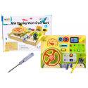 Lean Toys Analog Sensory Manipulation Board Car LED Lights Lean Toys Analog Sensory Manipulation Board Car LED Lights