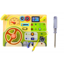 Lean Toys Analog Sensory Manipulation Board Car LED Lights Lean Toys Analog Sensory Manipulation Board Car LED Lights