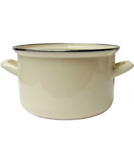 Puodas emaliowany 24 cm 7 l kreminė EMALIA OLKUSZ