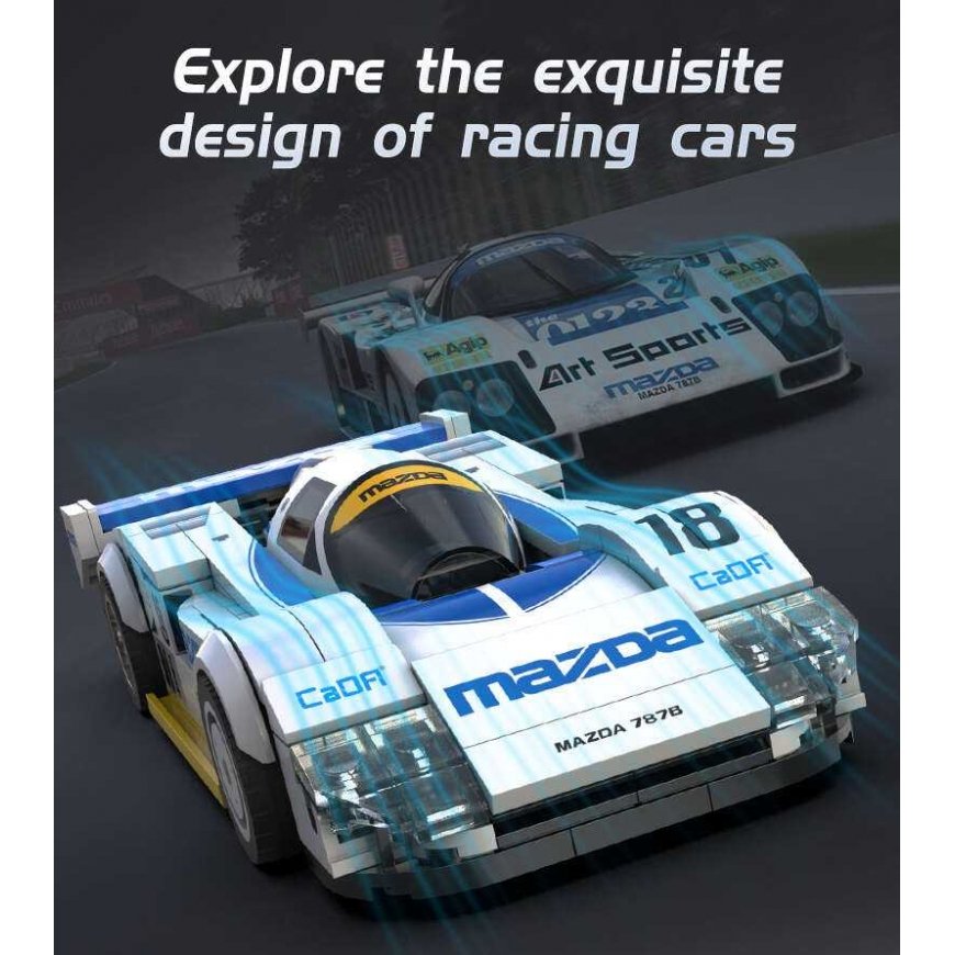 Klocki konstrukcyjne CaDA samochod sportowy white Mazda 787B 242 elements – 2