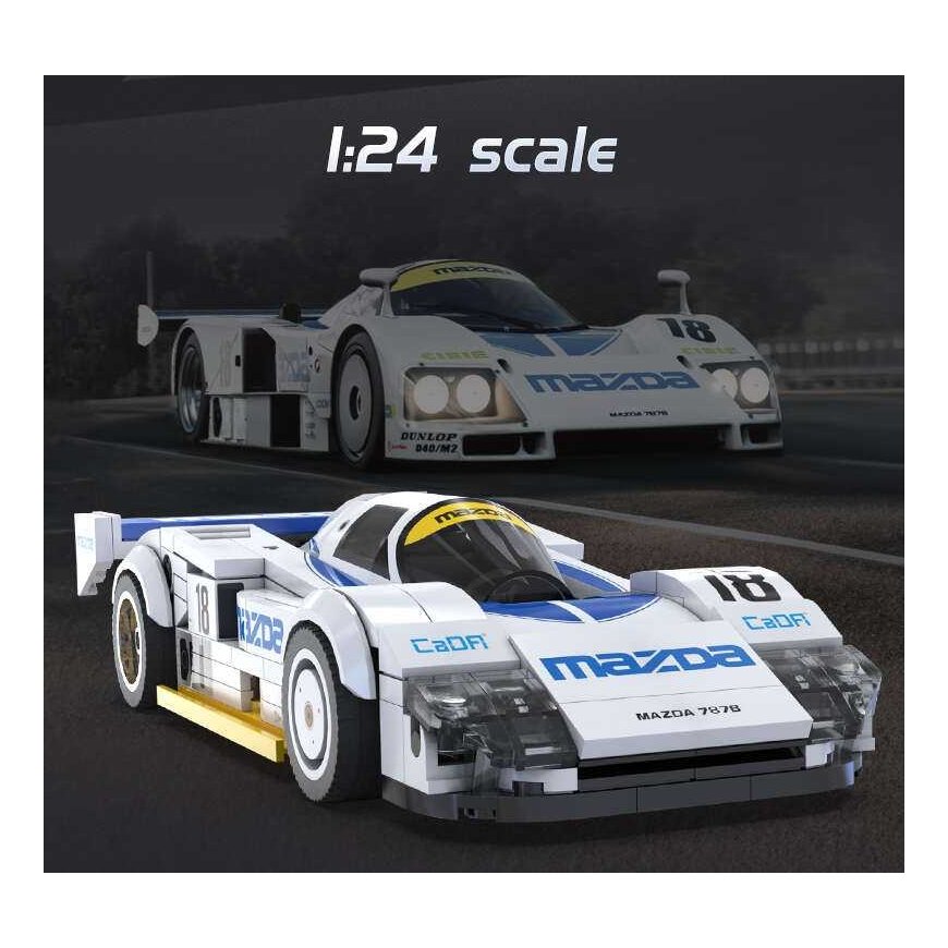 Klocki konstrukcyjne CaDA samochod sportowy white Mazda 787B 242 elements – 3