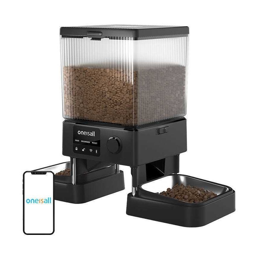 Oneisall Automatic Double Pet Feeder WiFi