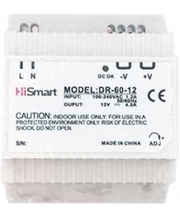 Hismart Maitinimo šaltinis 12V, 4.5A, 60W, DIN