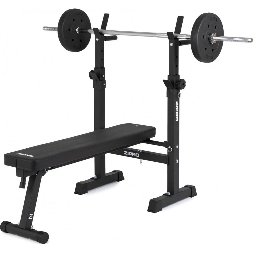 Zipro Core Straight Bench with Barbell (Foldable) – 3