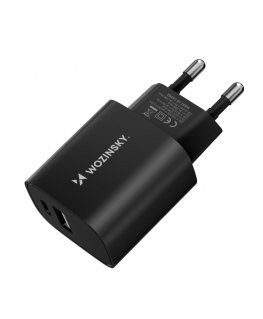Wozinsky WGWCB USB-A USB-C 20W wall charger - black