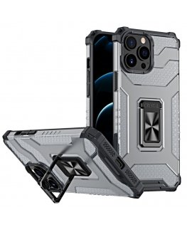 Crystal Ring Case Kickstand Tough Rugged Cover for iPhone 12 Pro Max black