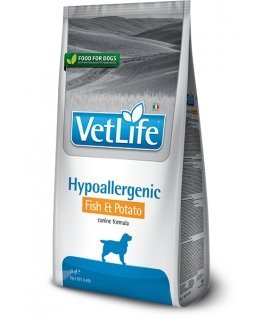 Farmina Pet Food Vet Life Hypoallergenic 12 kg Suaugusių Žuvis, Bulvės