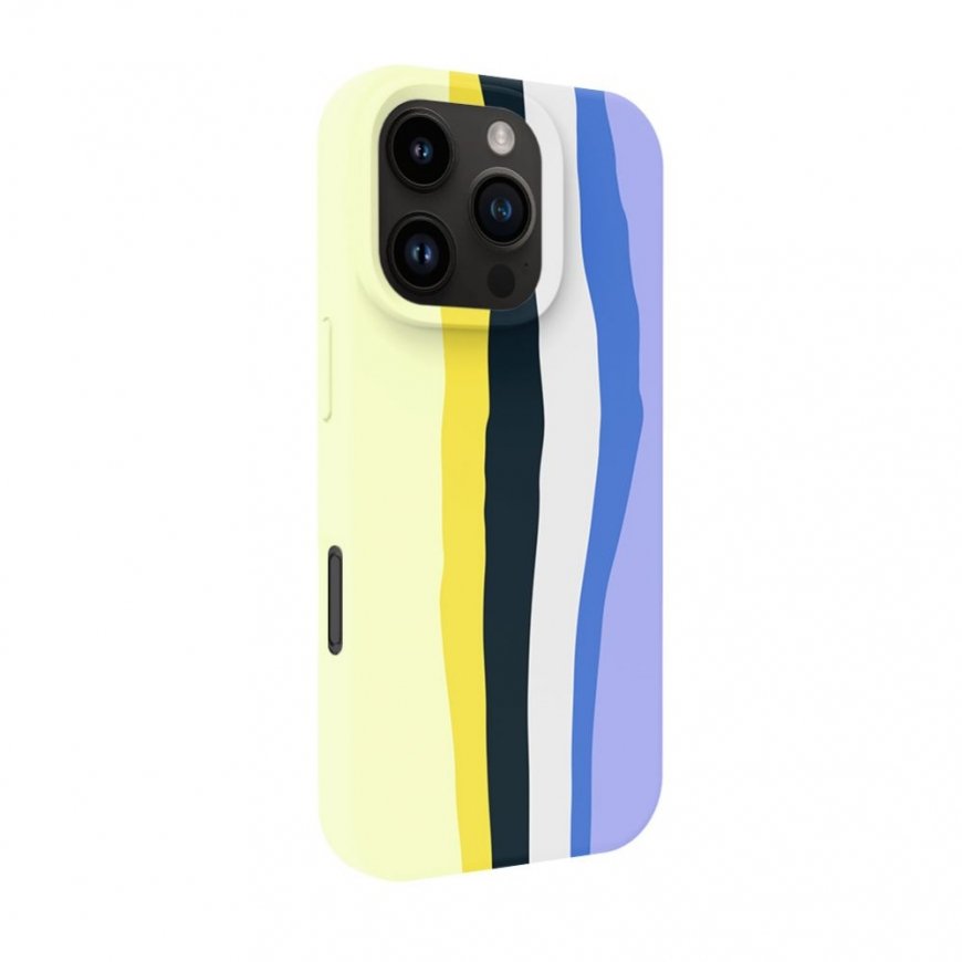 Apple iPhone 16 Pro Silicone Case milti-colored magsafe Ceramic White