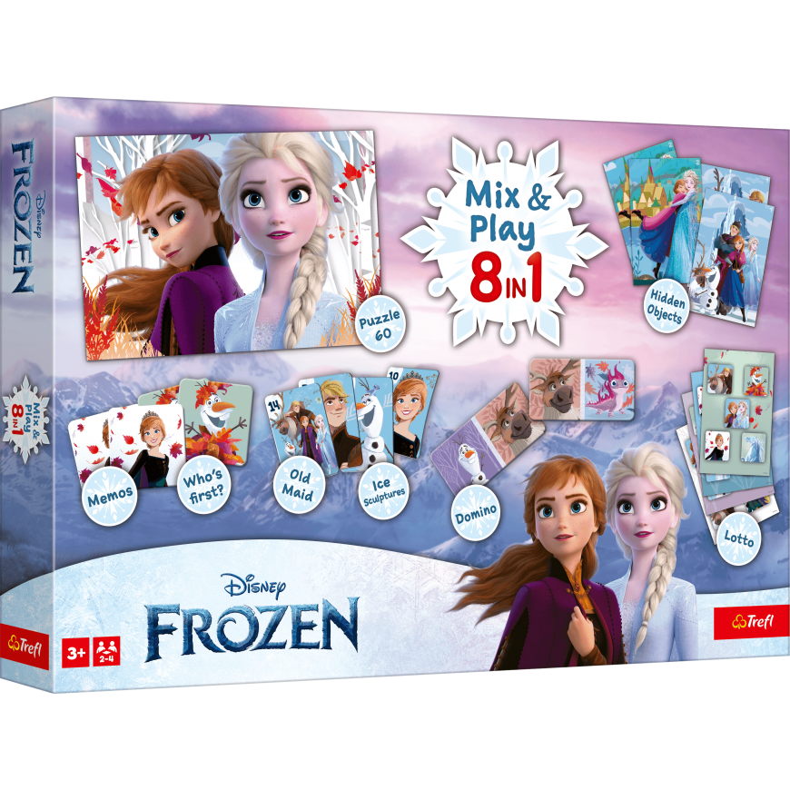 TREFL FROZEN 8in1 Mix&play galda spēļu