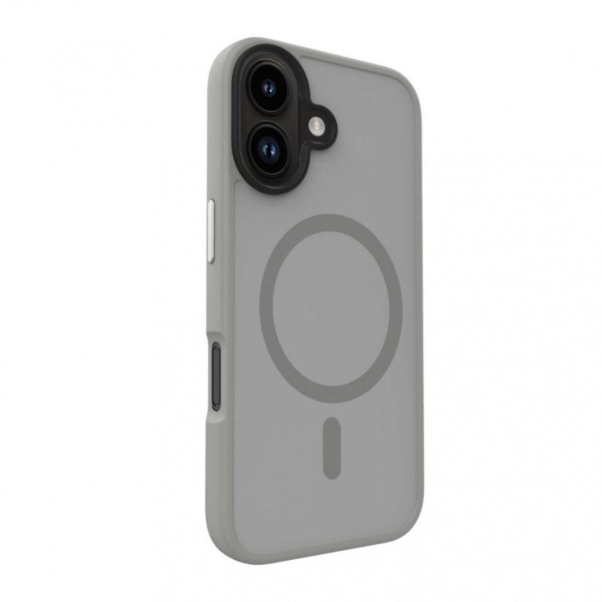 Apple iPhone 16 Hybird Case With Magsafe PC+TPU Silver