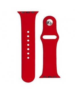 Silicone Strap APS Silicone Band for Watch 9 / 8 / 7 / 6 / 5 / 4 / 3 / 2 / SE (41 / 40 / 38mm) Strap Watch Bracelet Red