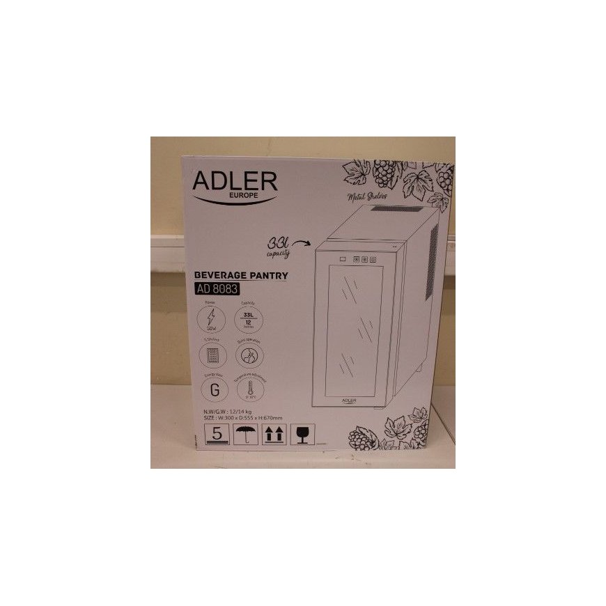 SALE OUT. AD 8083 Beverage pantry, Black, DAMAGED PACAKGING | Beverage Pantry | AD 8083 | Energy efficiency class G | Free stand